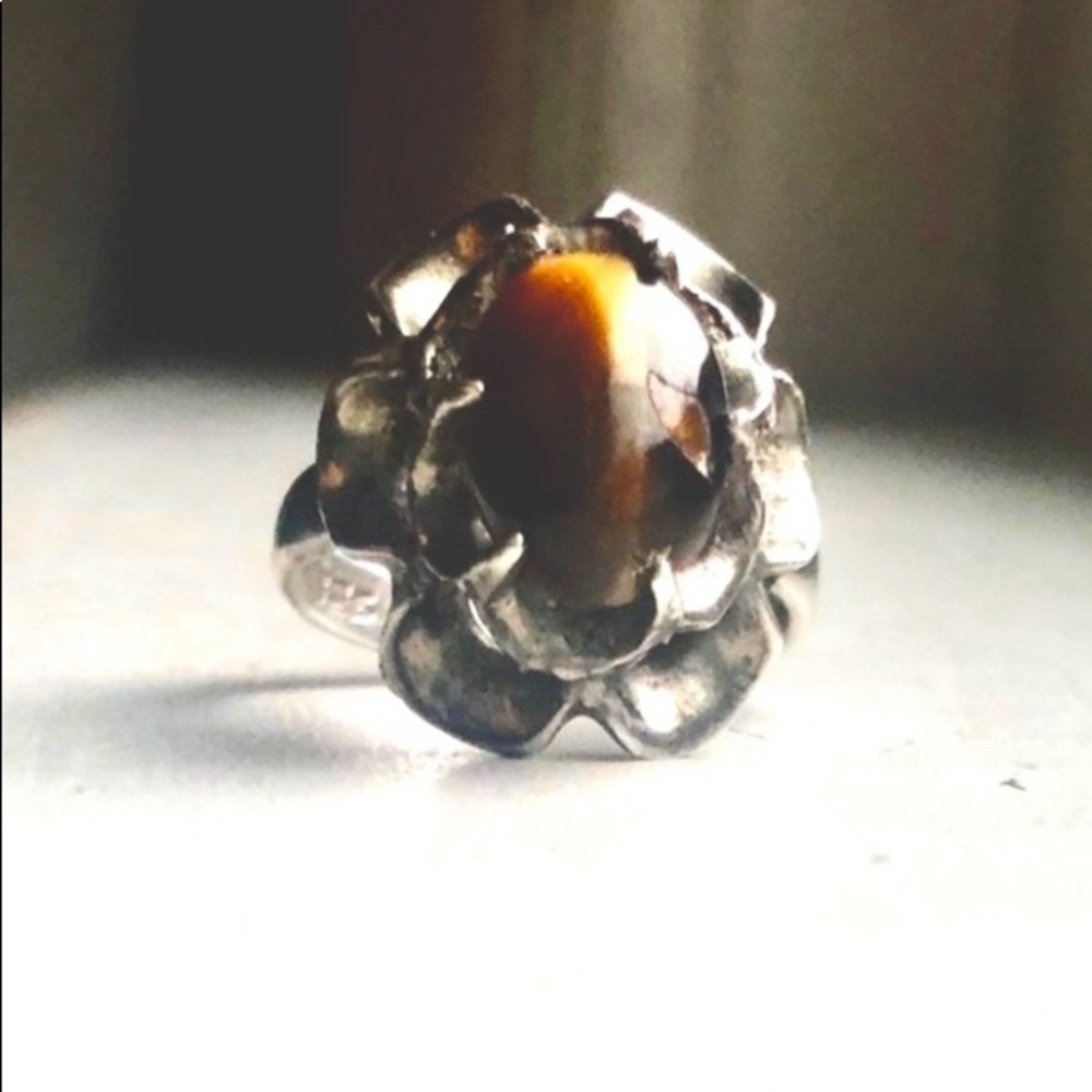 Silver tiger eye ring - Picture 12 of 12